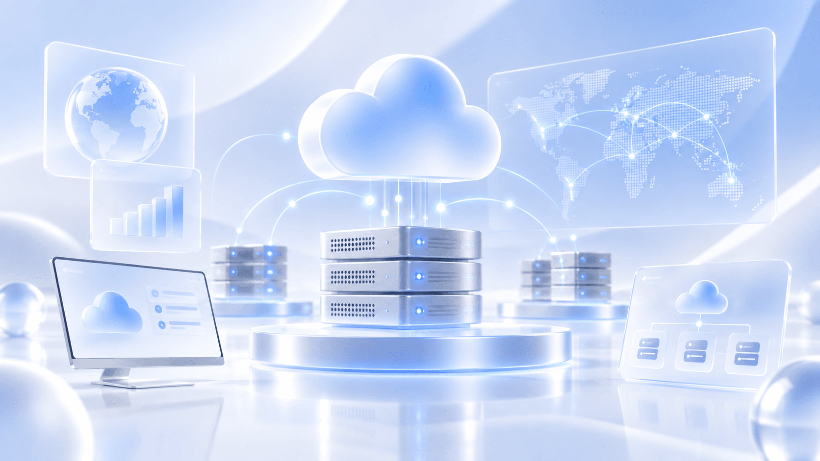 Cloud platform connected to infrastructure around the world